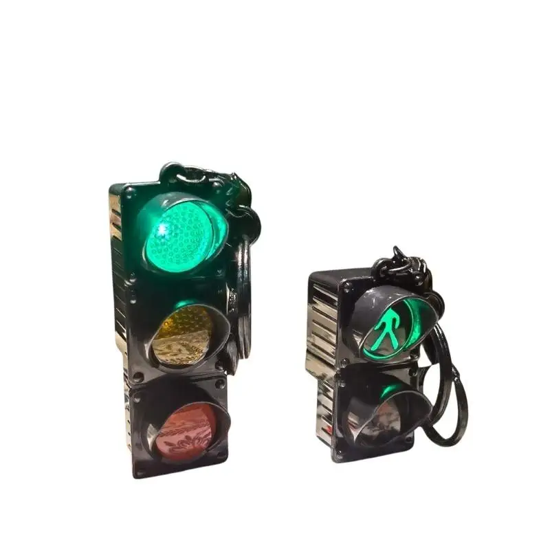 3D-gedruckter Ampel-Schlüsselanhänger, modischer, lustiger Anhänger in Form eines Signallichts, Taschen- oder Autoschlüsselring, Dekoartikel, Geschenk für Studenten, Paare, Accessoire. – Detail 4