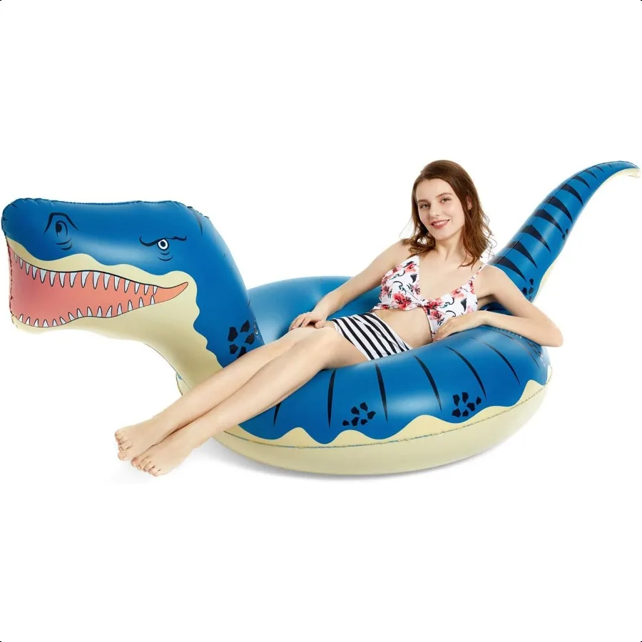 

Iatable Dinosaur Pool Float Tube for Boys Girls Adults 93'' TRex Floatie Summer Beach Swimming Pool Iatables TRex Ride on Party