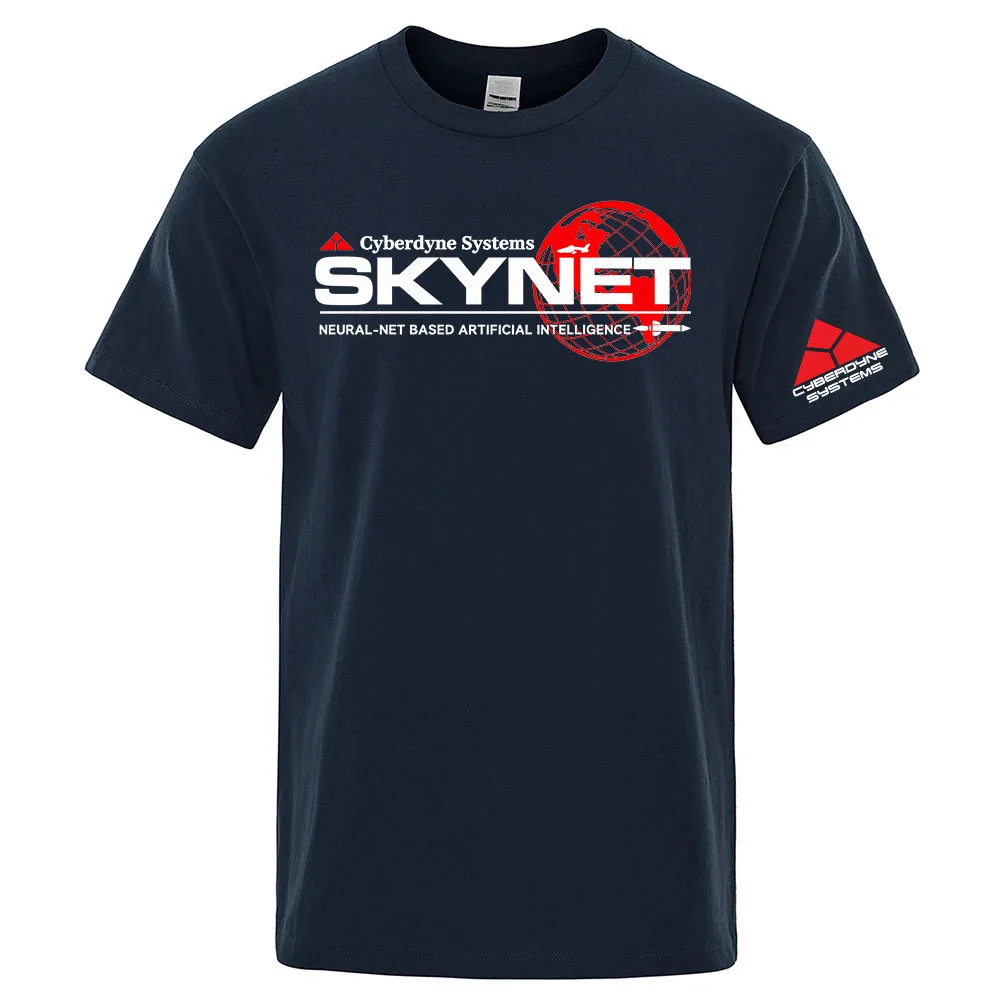 2026 Summer Skynet Graphic Logo Print Men's Lightweight Breathable Quick-dry Sports Top Bright Colors Eye-catching T-shirt