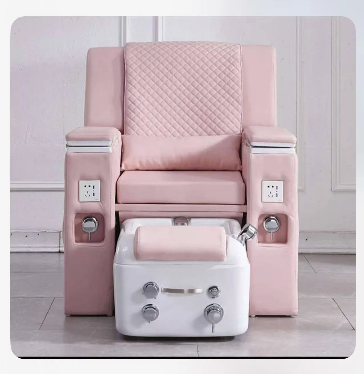 

Multifunction Electric Recliner Pedicure Chair with Foot Spa Massage for Nail Salon Eyebrow and Eyelash Services