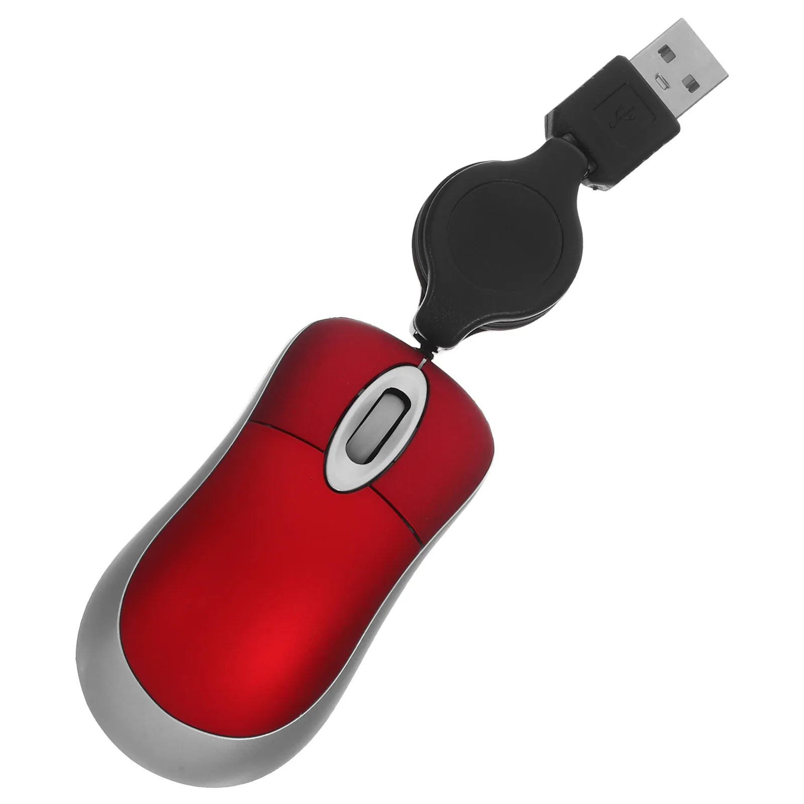Mini USB Telescopic Mouse 1000Dpi Accurate Optical Tracking Comfortable Grip Left Right Hand Use Desktop Notebook Office Home