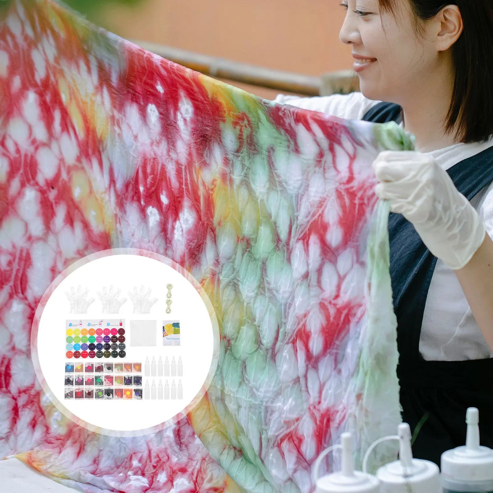 

Набор для тай-дай из 24 цветов: порошок для перманентного окрашивания, пакетики для самостоятельного декорирования ткани, оптовые наборы для тай-дай для взрослых и подростков