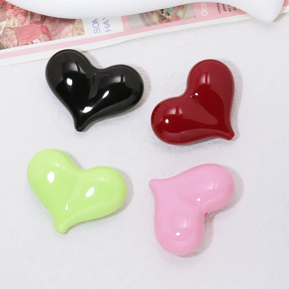 

Сердечный дизайн 50 шт. 33*44 мм DIY изготовление бусин/сплошной эффект/ручная работа/ювелирные аксессуары/форма сердца/акриловая бусина # 18389