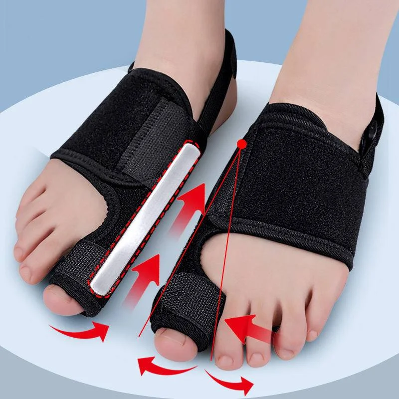 1/2pcs Bunion Corrector Big Toe Separator Pain Relief Straightener with Splint Pad with Adjustable Strap Hallux Valgus Brace