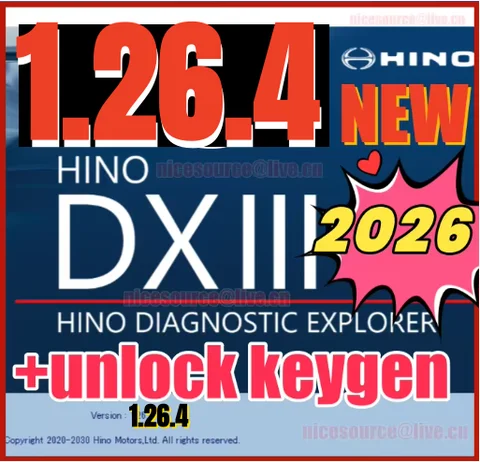 2026 Newest Hino Diagnostic EXplorer 3 - Hino DX3 V1.26.4 2026 OR V1.25.6 [06.2025] with keygen Remote Install Help