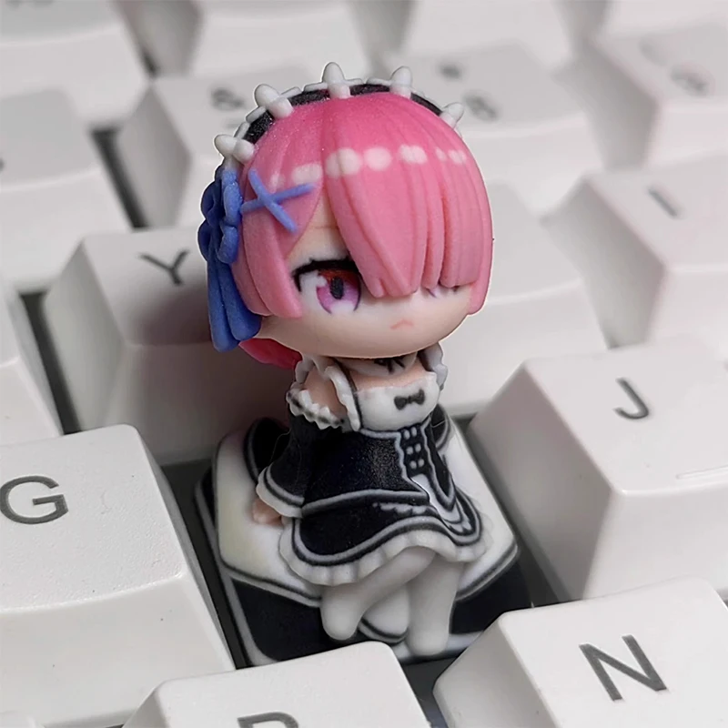 Re Anime Girl Keycap Mechanical Keyboard Cross Switch Accessories Esports Game Custom Frosted Texture Gamer Cute Pc Desktop Gift