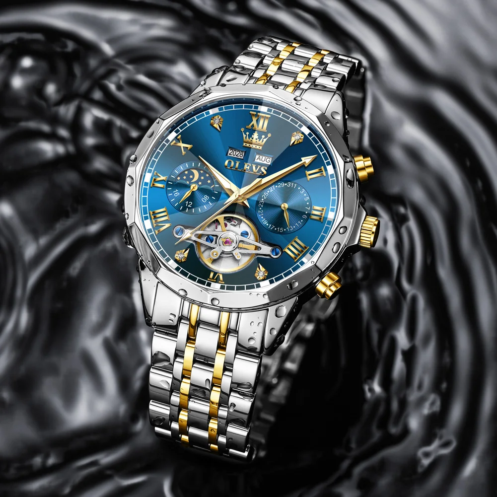 

OLEVS 6620 Watch Man Luxury Original Automatic Mechanical Business Watch﻿ Waterproof Luminous Week Date Watches For Man