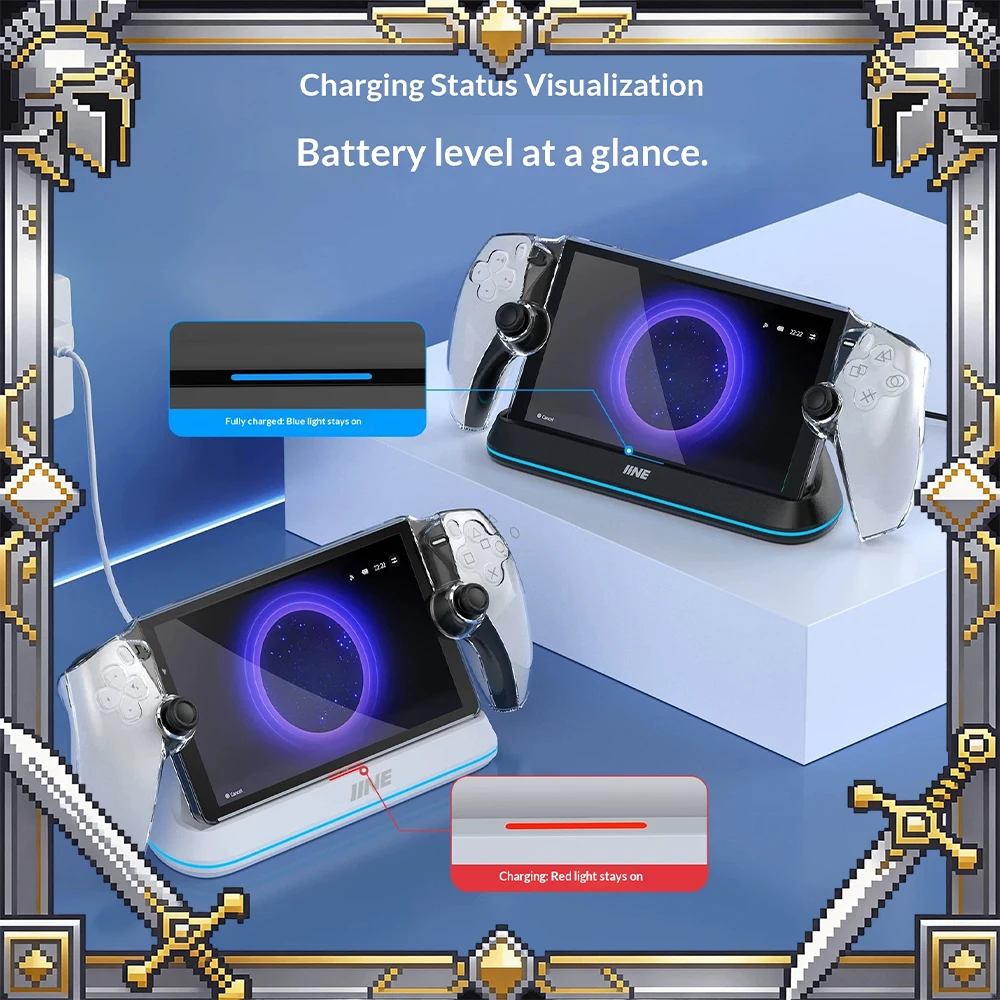 

IINE Portal charging cradle streaming handheld charger magnetic charging cradle can be charged with a shell For PS5