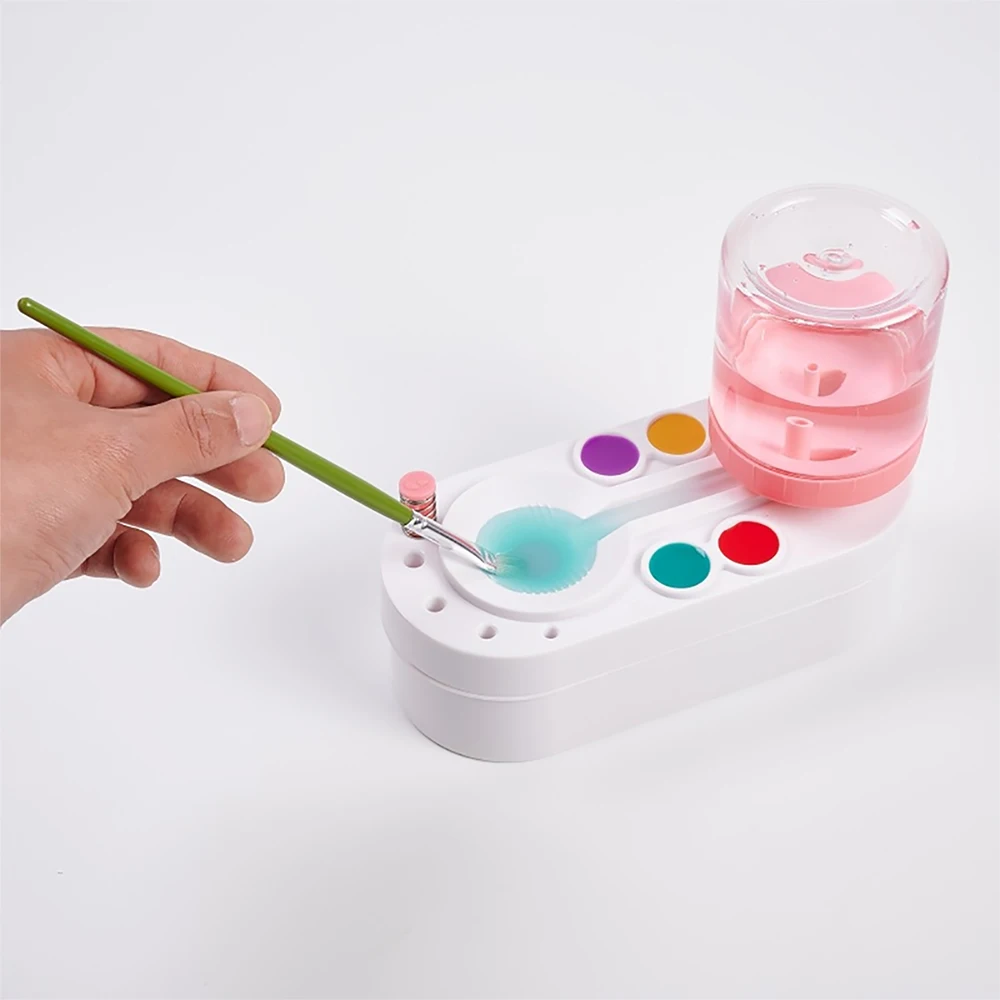 Nettoyeur de brosse à recirculation, outils de livres de gouache, nettoyeur de pigments de peinture pour enfants