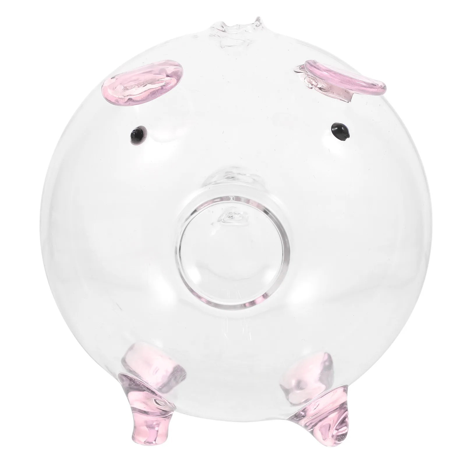 Glass Piggy Bank Clear Cute Pig Shape Money Box Saving Jar Novelty Coin Holder Home Decor Glass Piggy Bank