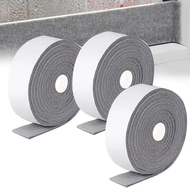 1PC 2/4m Window Condensation Absorbent Strips, Window Windproof Strips, And Glass Absorbent Tape; Reusable