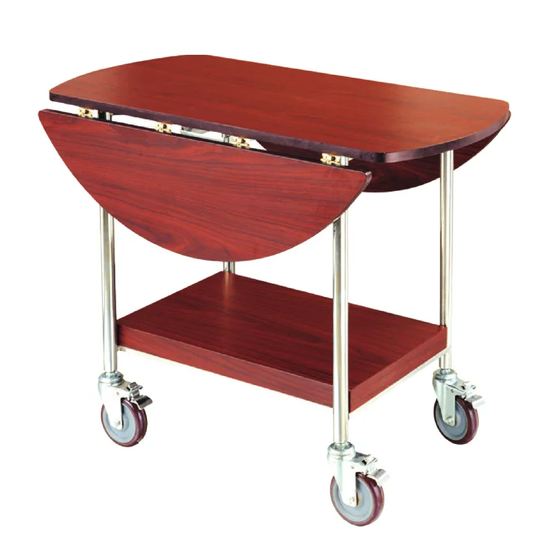 

Hotel folding trolley, luxury dining cart, private room dining table, movable room dining cart, wine storage cart