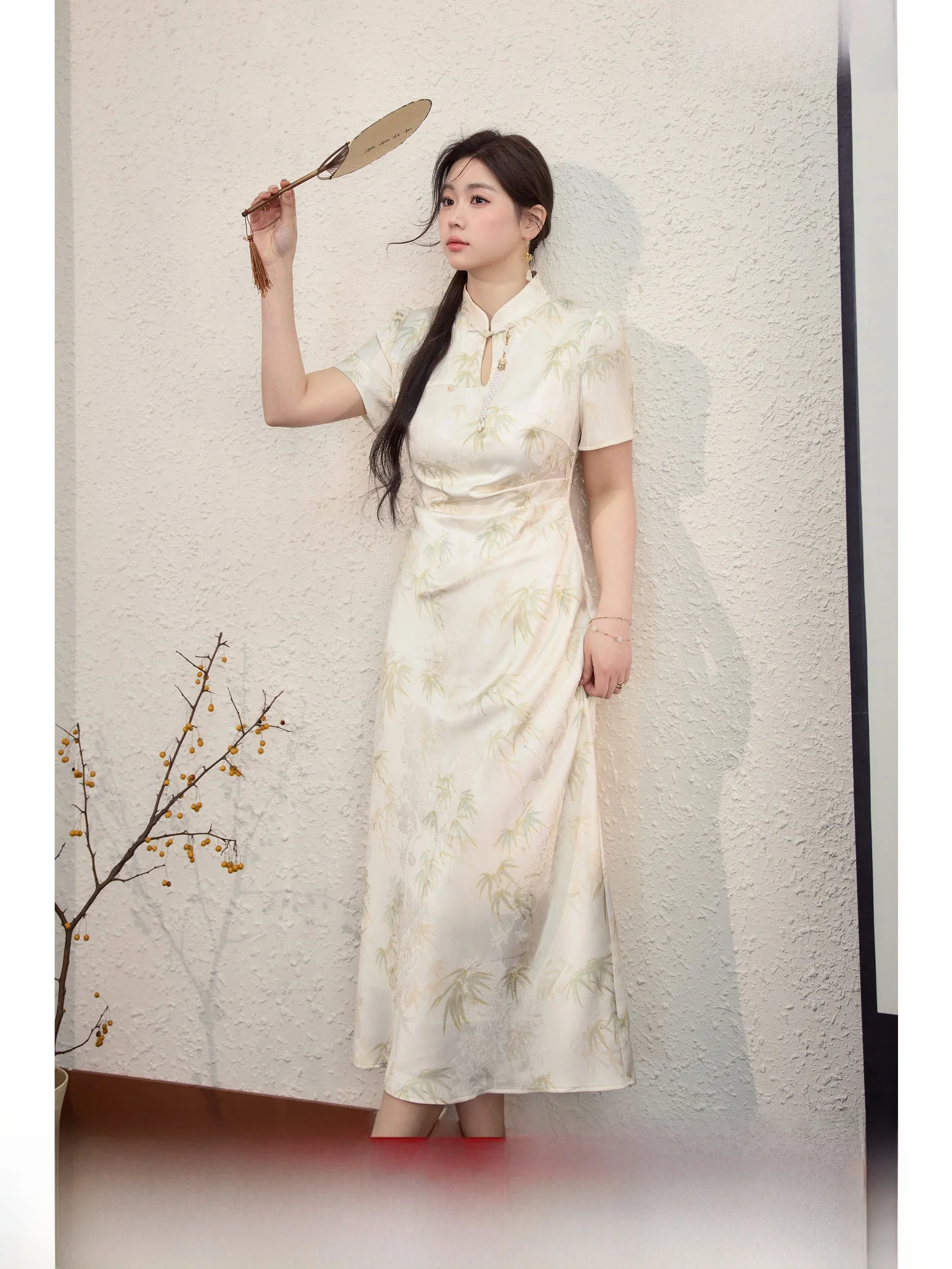 

Новая женская летняя китайская вышитая платье-рубашка больших размеров с эффектом утяжки талии и коррекции фигуры, цвет синий