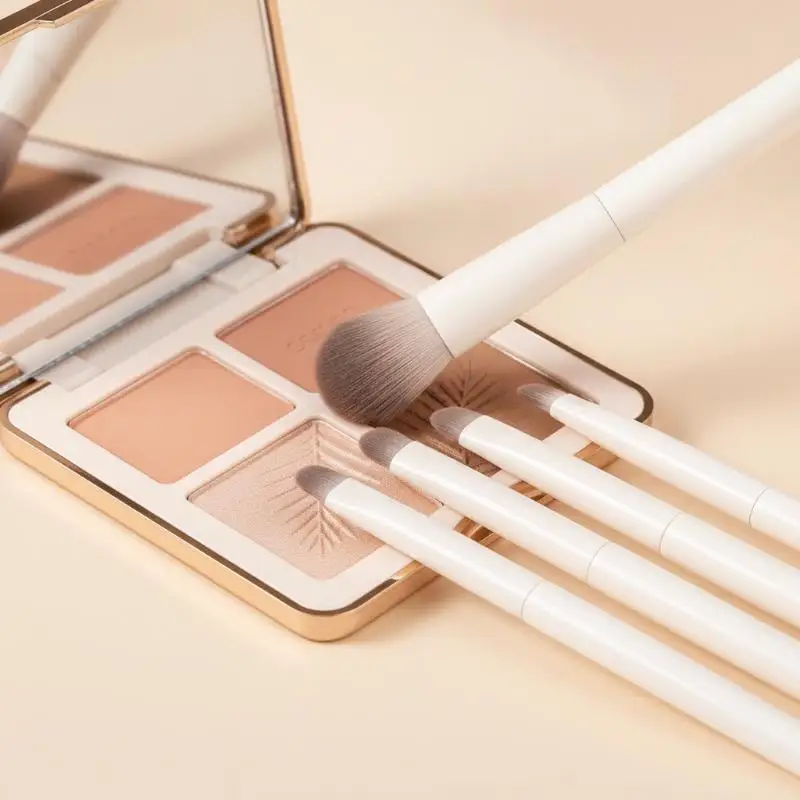 Natural Eye Makeup Brushes Kit 5/8/10Pcs Precision Detail Eyeshadow Brush Set for Women Daily Cosmetic Use