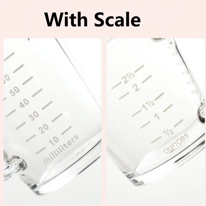 70/150ML Espresso Glass Cup Measuring Cup Milk Latte Jug Coffee Supplies Kitchen Dining & Bar Mug Drinkware Double Thick Bottom