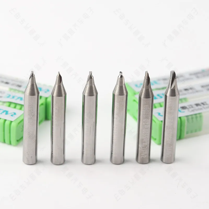 Raise qing hong knife carbide end mill vertical key machine tungsten steel milling cutter green rainbow single milling cutter