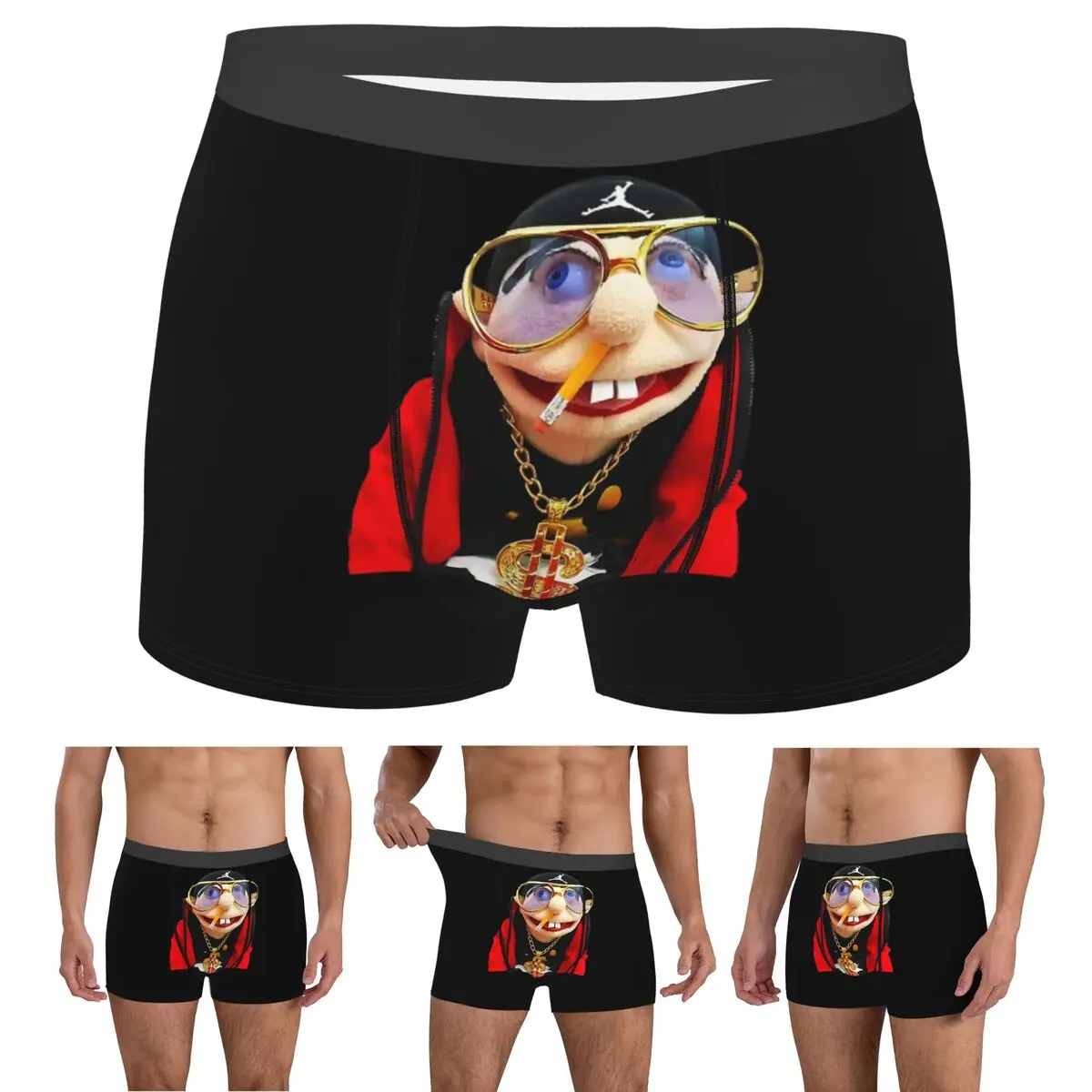 

Boxer Underpants Shorts SML Rapper Jeffy Panties Men Breathable Underwear for Homme Man Boyfriend Gifts
