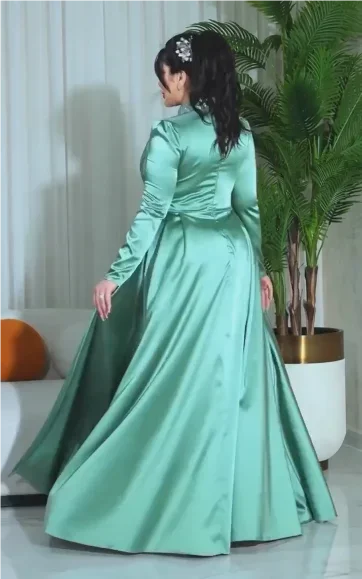 Customized Prom Dress Evening High Collar Column Ankle Length Skirts Vertically Bespoke Occasion Dresses Dearin Ye Saudi Arabia