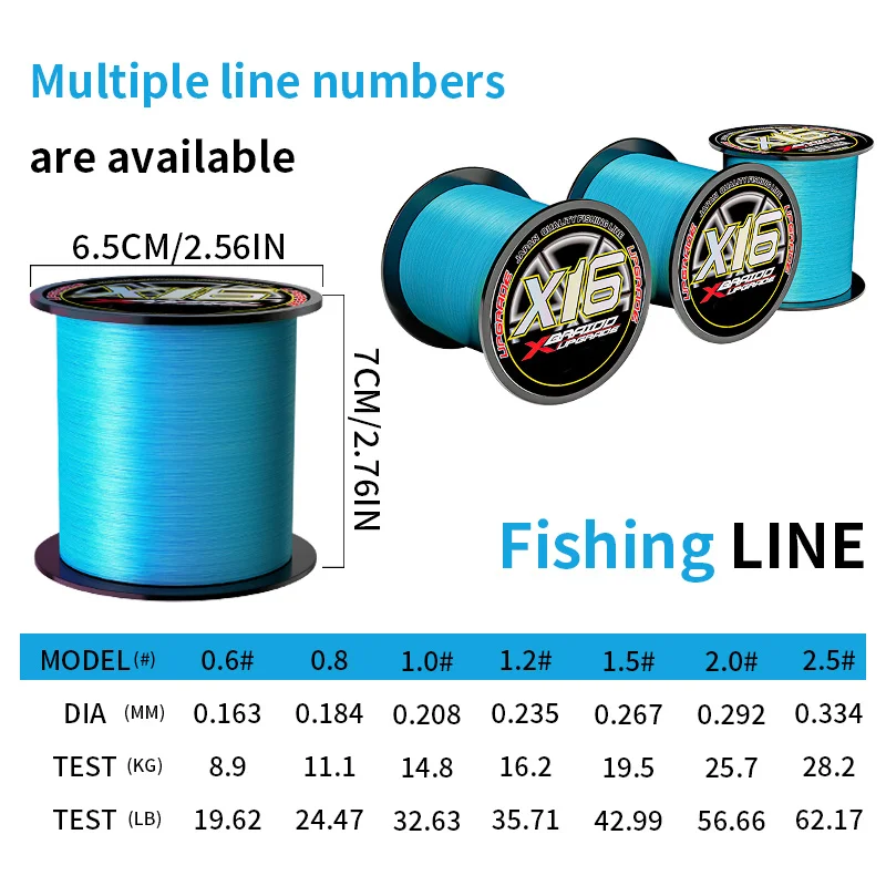 

BKUMAN 16-Strand Fishing PE Line – Various colors, 500m. Smooth and wear-resistant, great for anglers and fishing lovers.