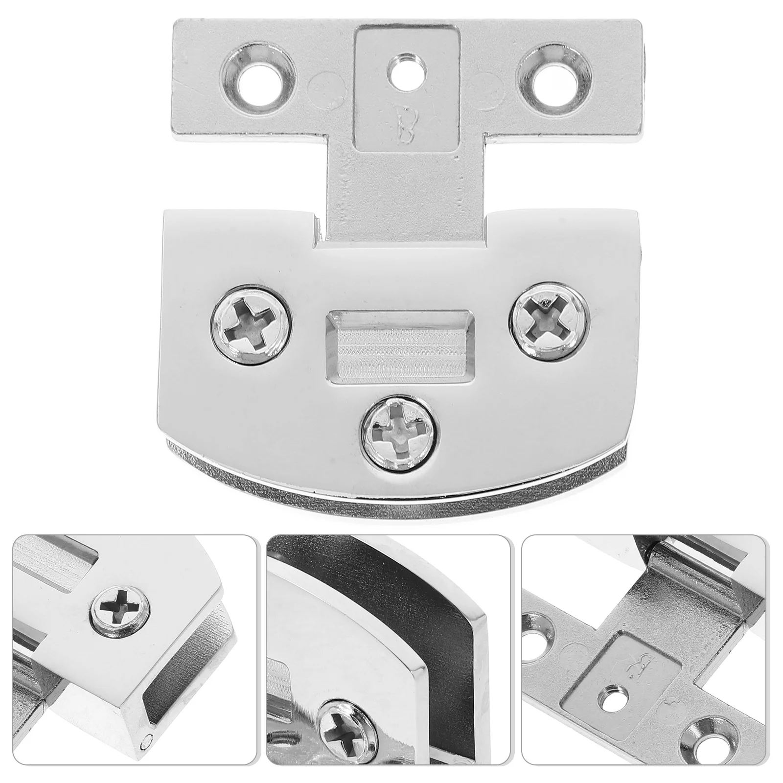 

1Set Stainless Steel Frameless Glass Door Hinge No Drilling Tempered Cabinet Wine Display Heavy Duty Glass Replacement Clamp