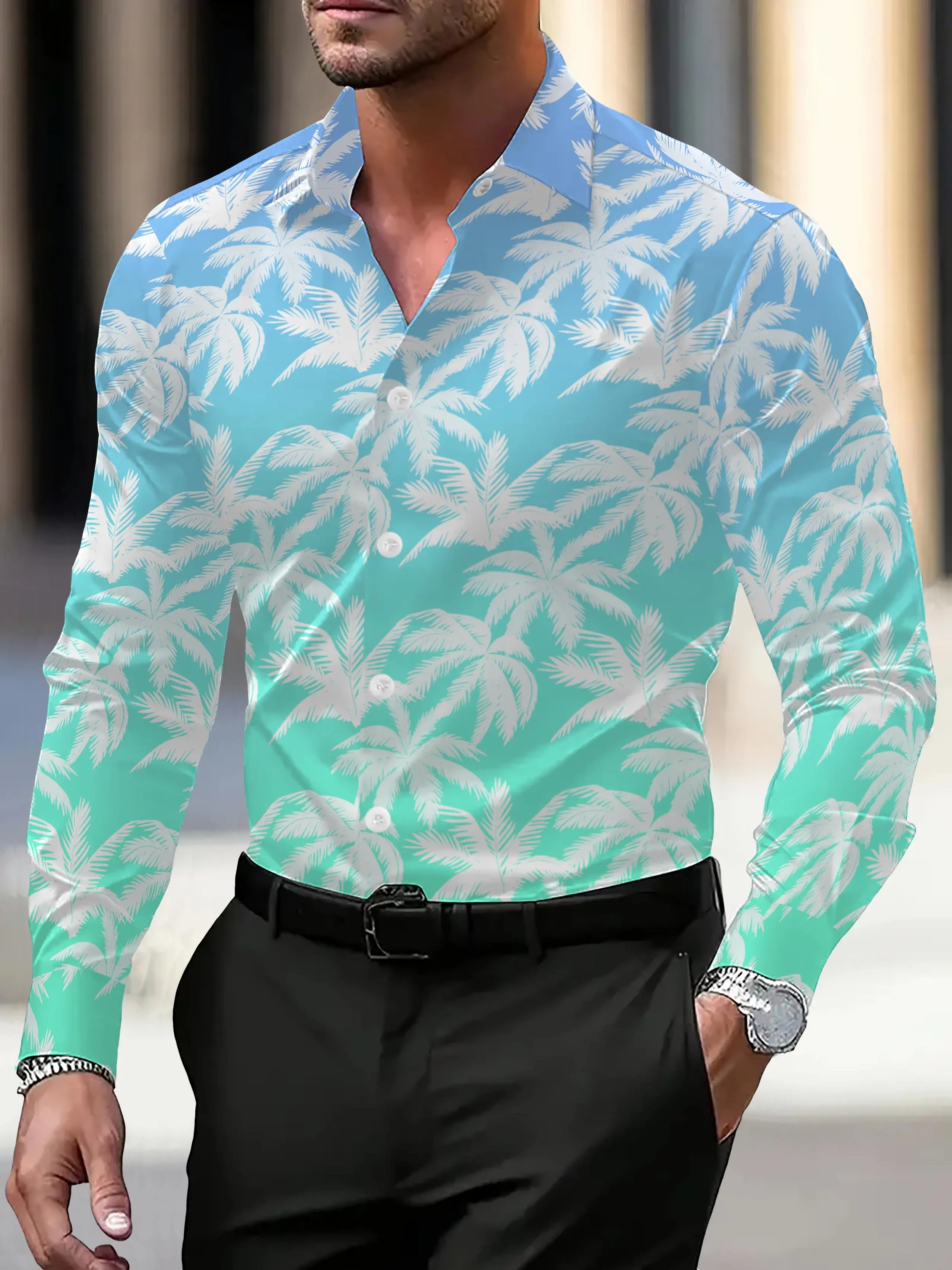 Men's casual shirts for spring and autumn seasons, fashionable outdoor outings, sports shirts that can be machine washed
