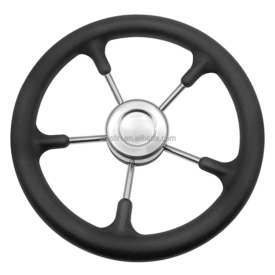 

Hot Sale Marine Hardware Stainless Steel Steering Wheel PU Foam For Yacht