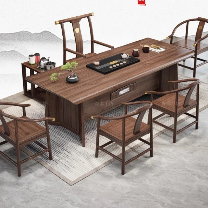 Mini tea Table Woodn Adjustment Drawer Desk Plate Study Table With 4 Chairs wood Desk decorations Office Reception Desks
