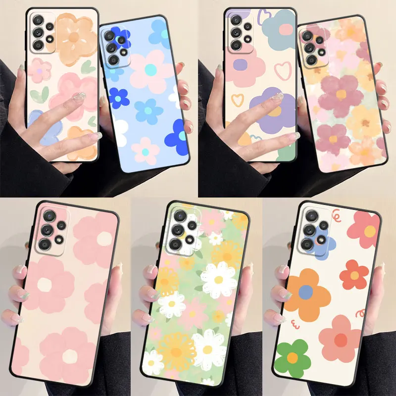 Funda de flores de colores para Motorola Moto E6s One Fusion Plus One Hyper Edge 20 Lite 30 Pro G Stylus X30 S30, cubierta suave negra