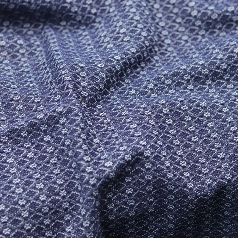 Woven Texture Jacquard Washed Denim Fabric Thick for Clothing Coat Handbag Designer Diy Sewing By The Meter Wholesale Cloth