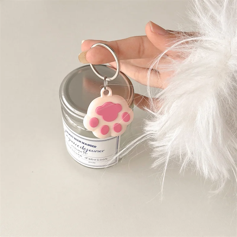 For Apple Airtag Case Cartoon Cute Pink Cat Scratch Soft Silicone Anti-lost Keychain Cover For Airtag Kawaii Protective Sleeve