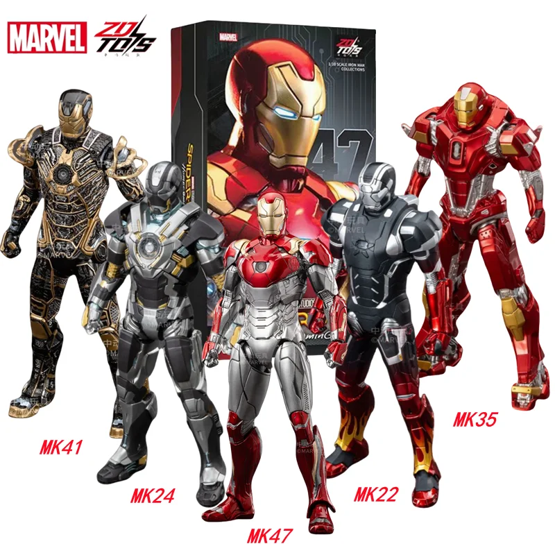 ZD Iron Man Figure Legends Iron Man Mk41 Mk47 Tank MK24 Iron Patriot 2.0 MK35 Red Snapper 1/10 Scale Iron Man Collections Gift