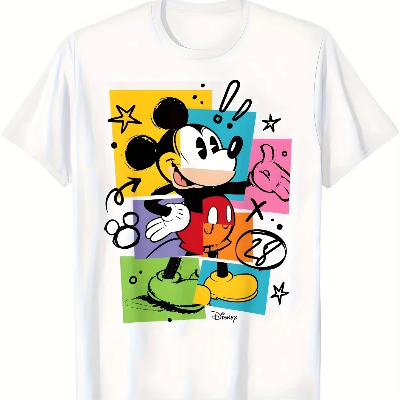 

Летняя футболка с принтом Микки Мауса 2026 года для мальчиков и девочек, семейная одежда для родителей и детей, повседневная, свободная, оверсайз, удобная