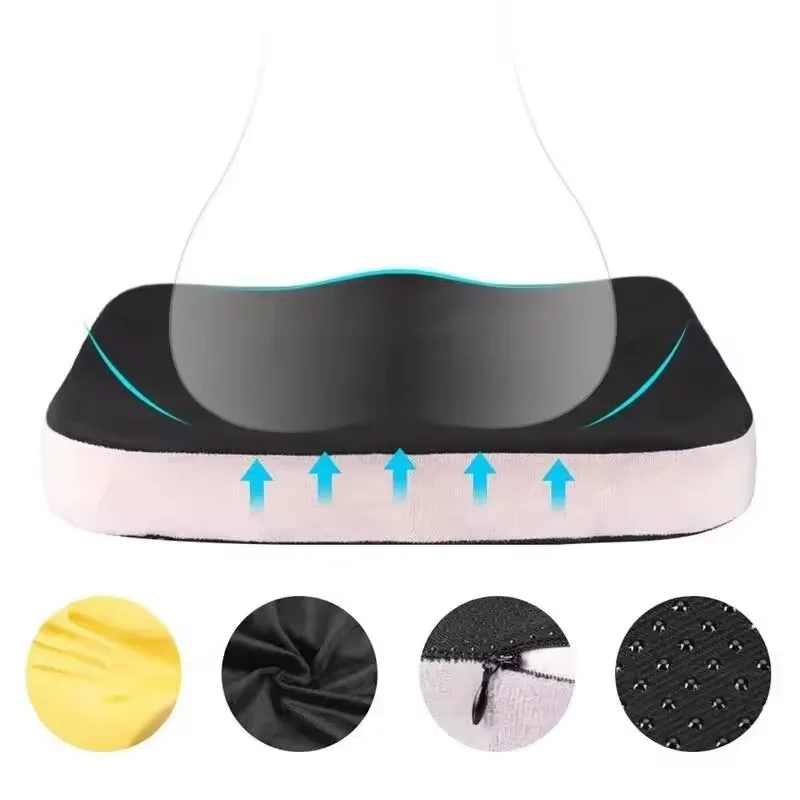 عظم الذنب عرق النسا آلام الظهر الإغاثة الراحة كرسي مكتب وسادة مقعد السيارة عدم الانزلاق العظام رغوة الذاكرة وسادة العصعص #5