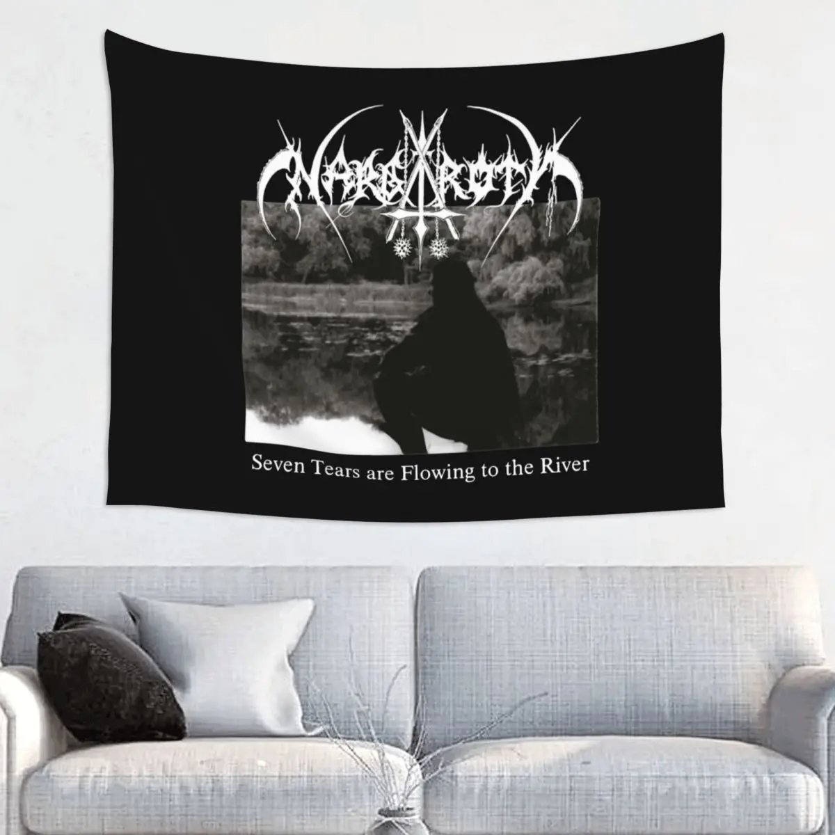 Burzum ölüm Metal goblen renkli Polyester duvar asılı müzik dekorasyon yatak odası masa örtüsü için Retro halılar