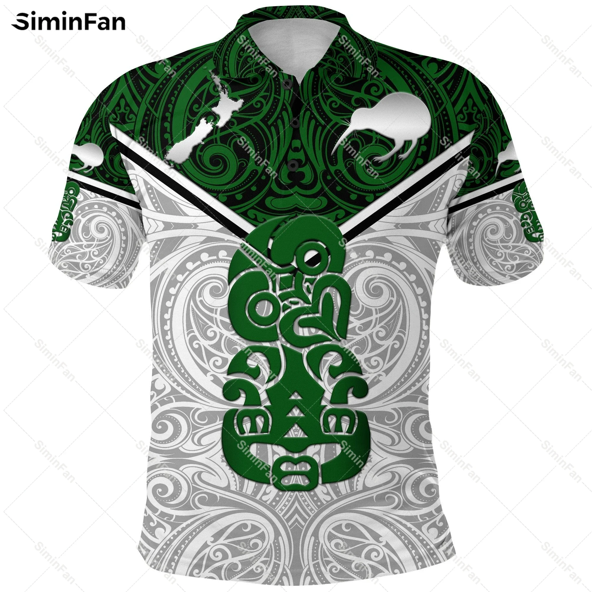 New Zealand Silver Fern Rugby Maori 3D Printed Mens Polo Shirts Male Lapel Tee Unisex Summer Tennis Tshirt Female Casual Tops