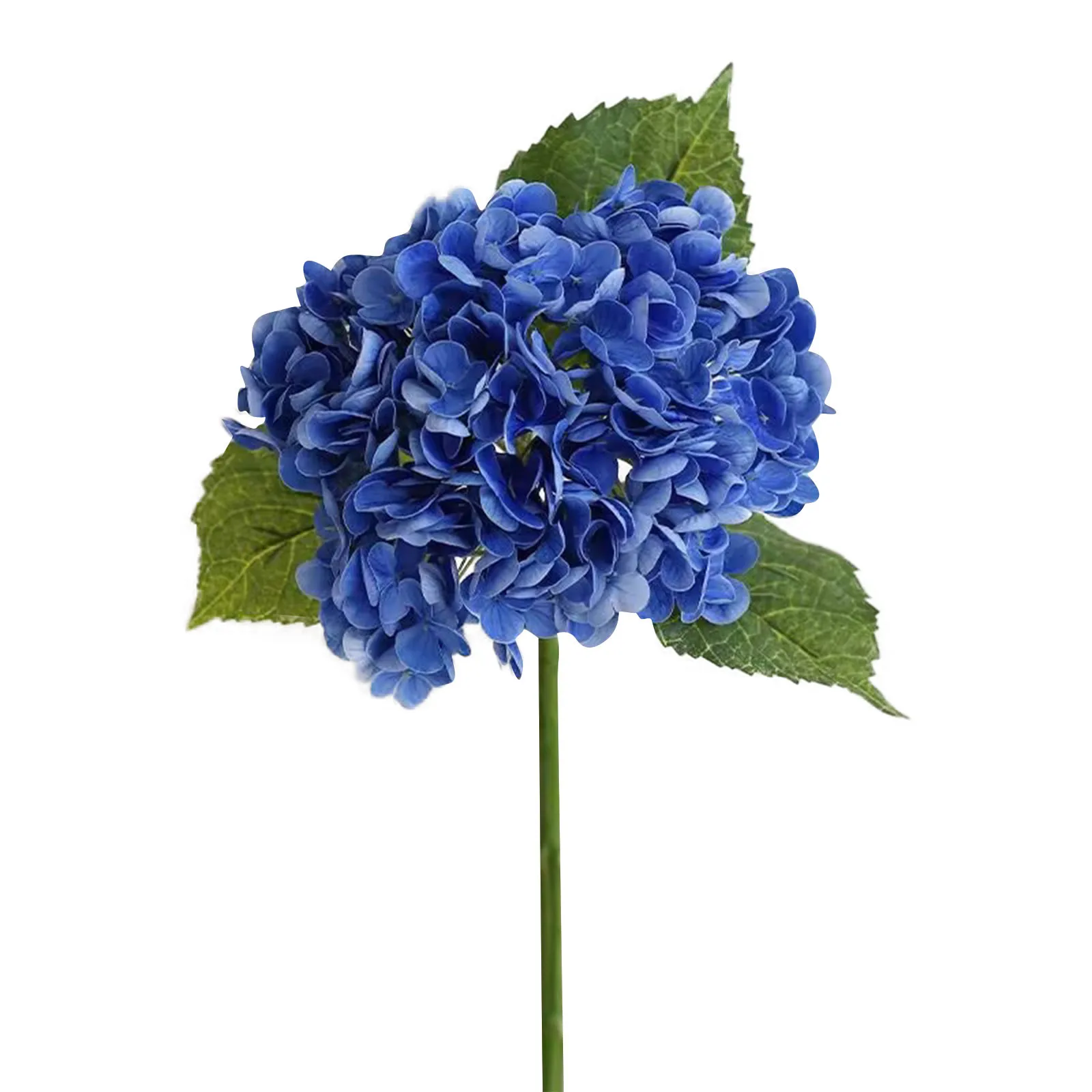 Blue Artificial Hydrangea Flowers Real Touch Green Artificial Hydrangea Branches Decoration Wedding Bouquet Flower Arrangement