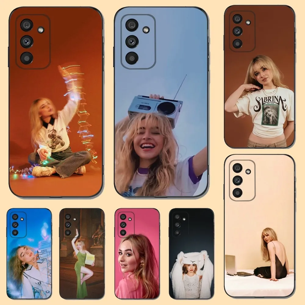 Singer S-Sabrina C-Carpenter Phone Case For Samsung S23,22,21FE 20,10lite 9,8,5plus 6,7edge Note20,20ultra Black Silicone