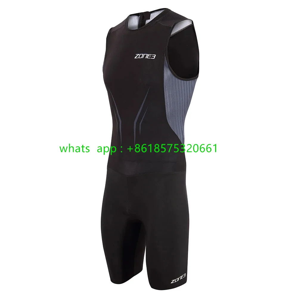 Zone3トライアスロン服ノースリーブskinsuit男性サイクリングジャージ