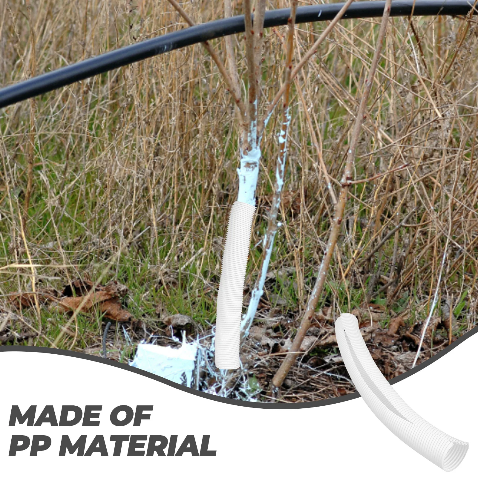 

4pcs Trunk Protector Guards Lightweight Pp Material Bark Protector For Winter Animal Damage Prevention Easy Install