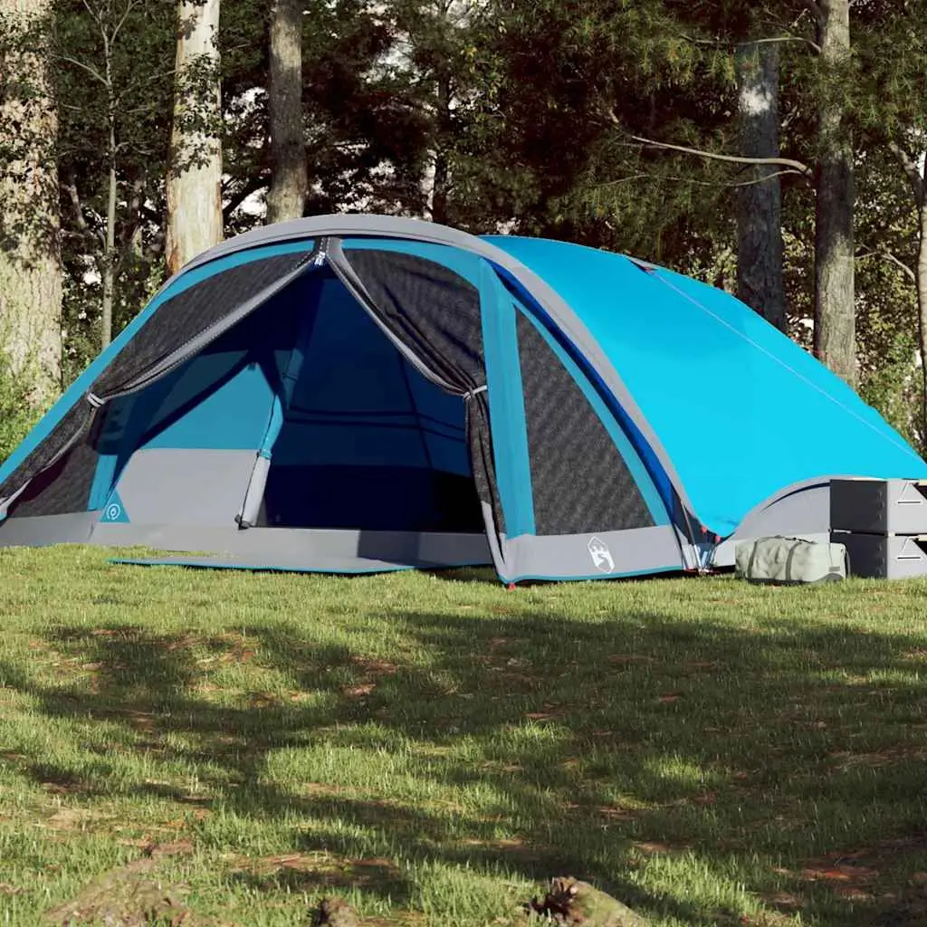 

Family Tent Cabin 6-Person Blue Waterproof