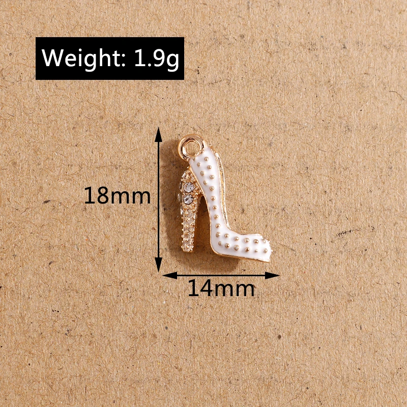 10 Stück Emaille-Perlen-Anhänger für Damenmäntel, geeignet für Ohrringe, Halsketten, Armbänder, DIY-Schmuckzubehör – Detail 5