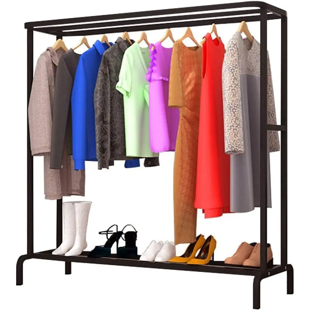 

Сушилка для одежды из нержавеющей стали с двумя перекладинами, 150см x 150см x 50см, идеально подходит для пальто и одежды