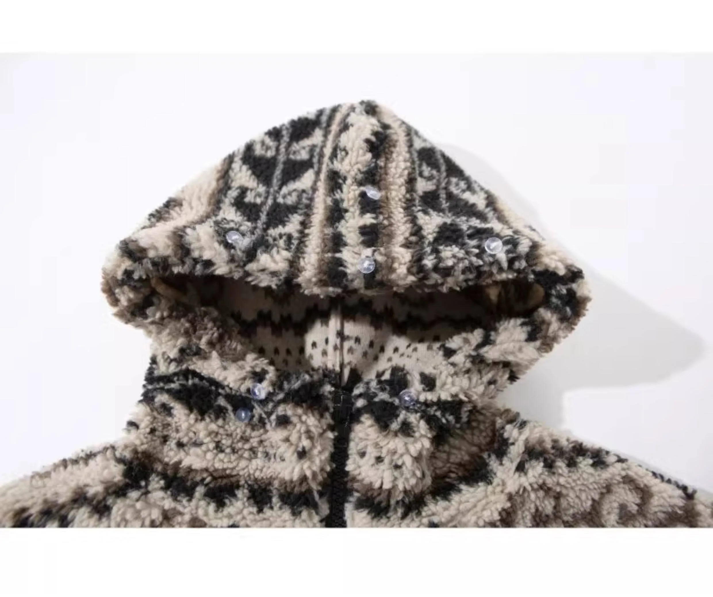 Winter Hooded Cotton Jacket for Men and Women Loose Fit with Cotton Clip Thick Hat Detachable Large Wool Collar Lamb Parkas
