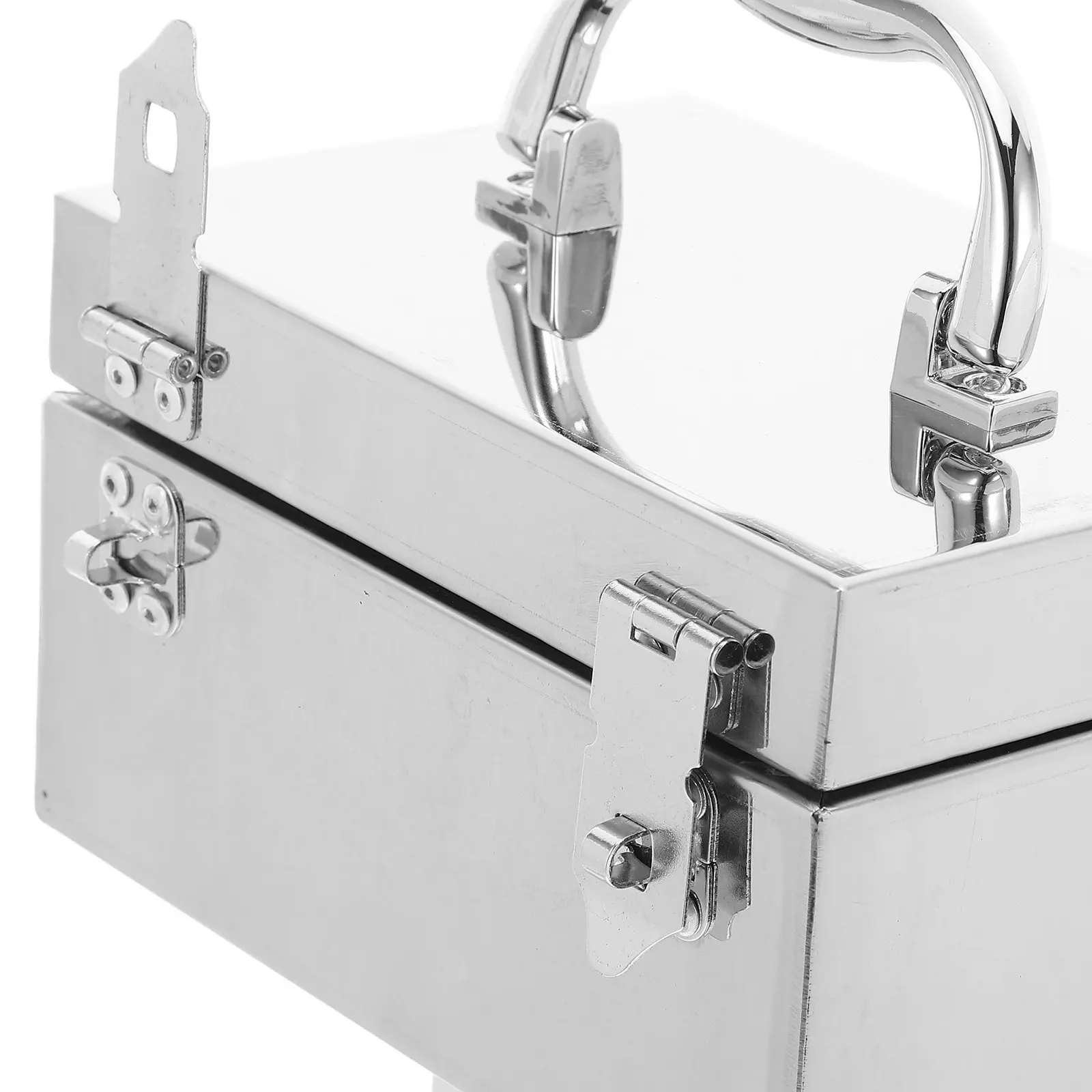 Fireproof Stainless Steel Cash Safe Box Key Lock Metal Storage Box for Office Home Retail Cash Receipts Coins Bills Documents