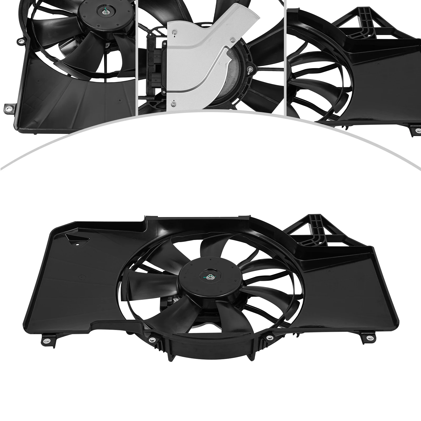 Вентилятор охлаждения радиатора HO3115176 для Honda Accord L4 2,0 л — 13,5 В, 300 Вт, 7-лопастной бесщеточный двигатель PA66-GF30 2014-2017 гг.
