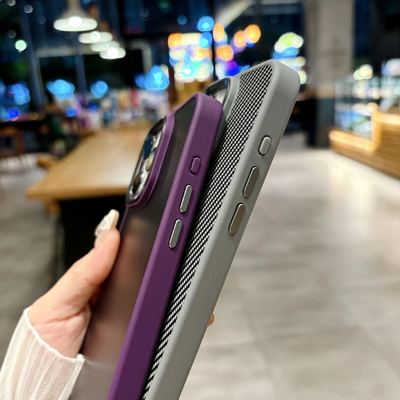 Luksusowe, matowe etui na telefon z włókna węglowego z mocowaniem MagSafe do iPhone'a 16 Pro Max 14 11 12 13 15 Pro Max, z bumperem.