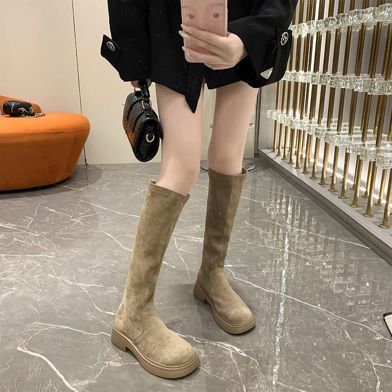 2026 Nowe jesienno-zimowe koza – Knee High Boots Women recenzja i cena