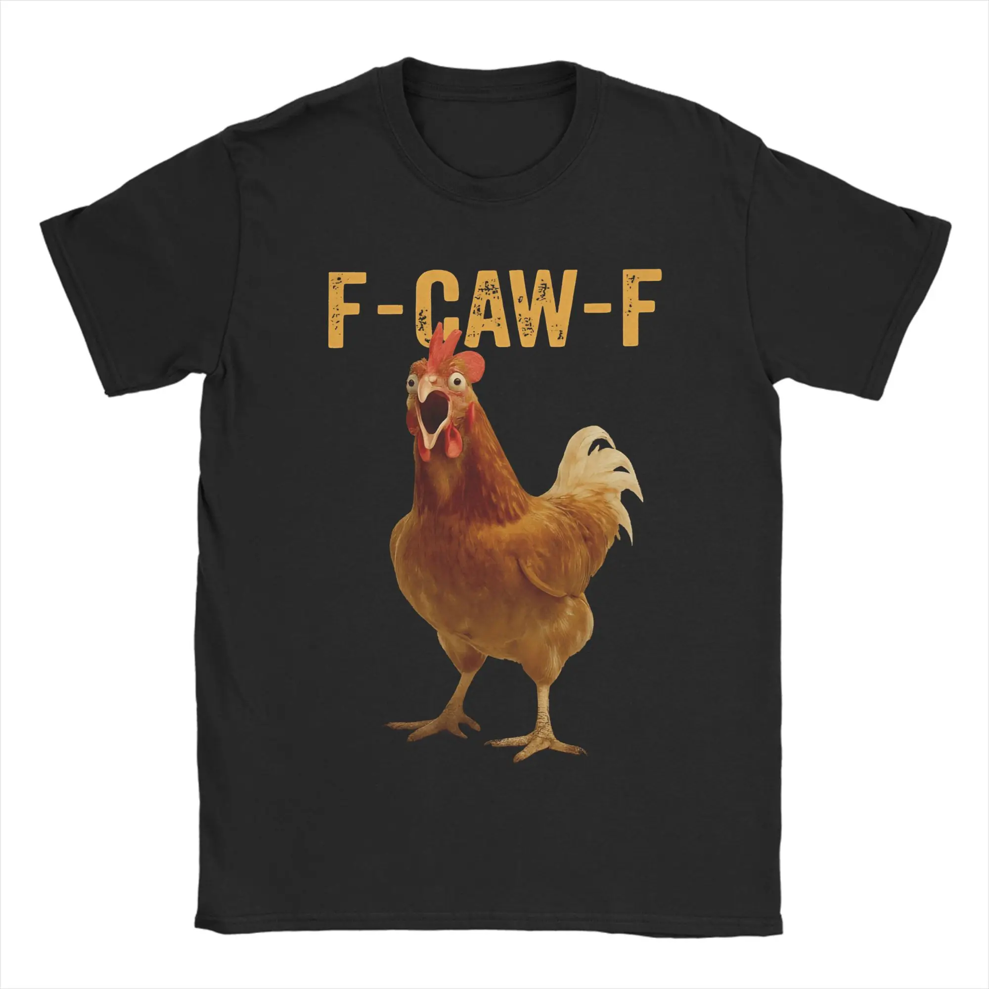 F-Caw-F-Chicken Scream Men T Shirt  Vintage Tees Short Sleeve Crew Neck T-Shirt 100% Cotton Classic Clothes