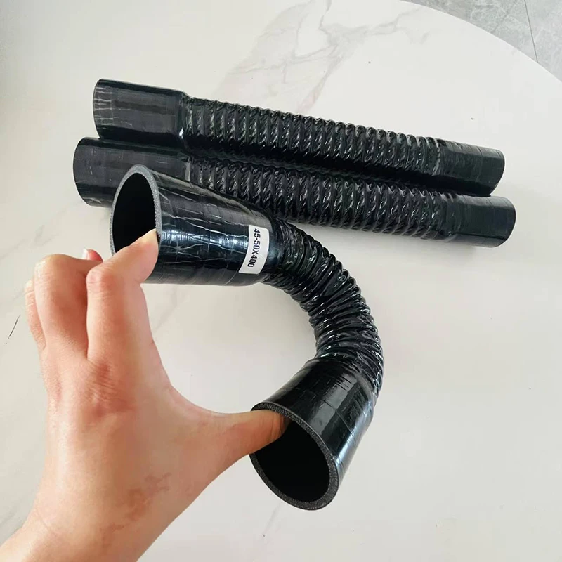 Black Car Radiator Tube Pipe For Air Intake Flexible Variable Diameter Reducer Silicone Hose High Pressure High Temperature