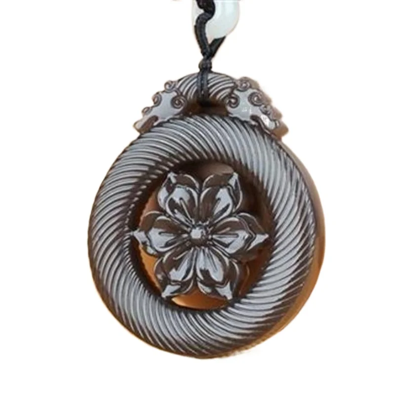 XSilk-Collier pendentif fleur de saphir pour femme, iang Hetian, pull, floraison, richesse, diversifier